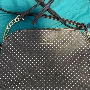 Nanette Lepore Black and White Polka Dot Crossbody Bag